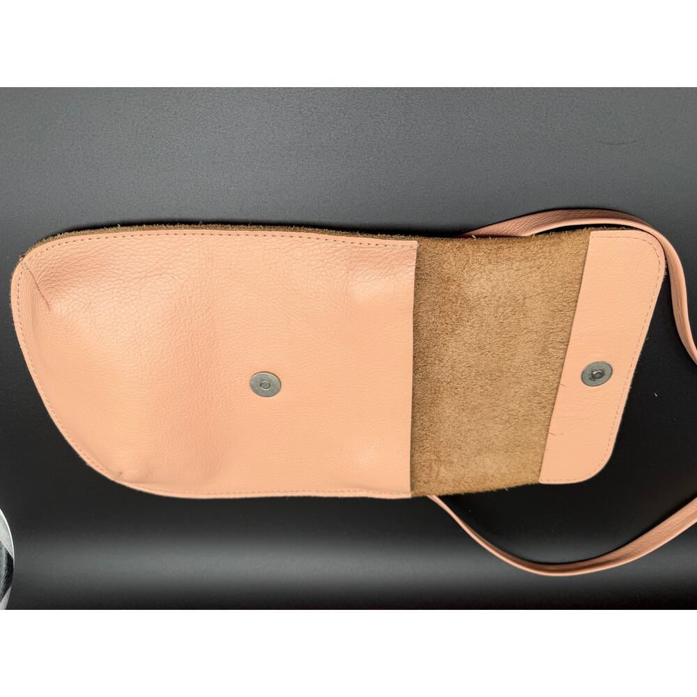 CueroPapel&Tijera Handmade Leather Crossbody Bag Blush Costa Rica Sofia Protti - Picture 6 of 9